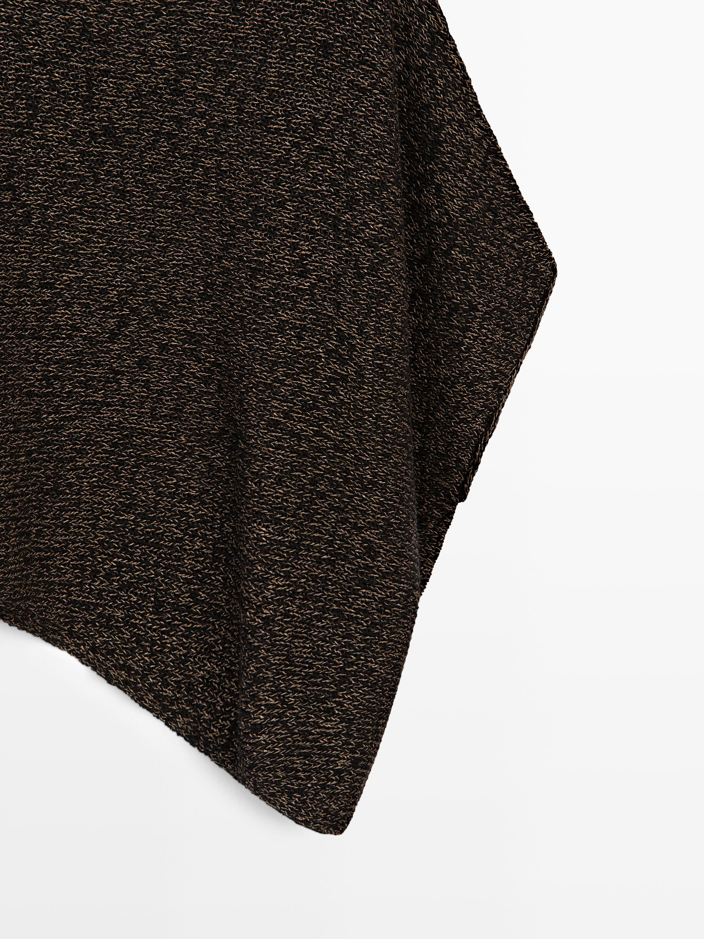 Flowing asymmetric cotton blend cape